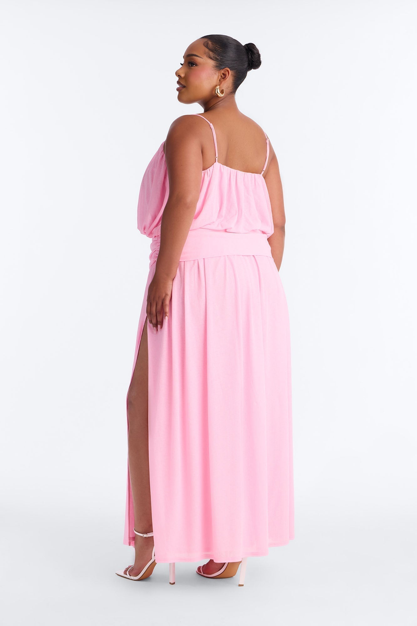 Quiet Confidence Flowy Maxi Dress - Bubblegum Pink