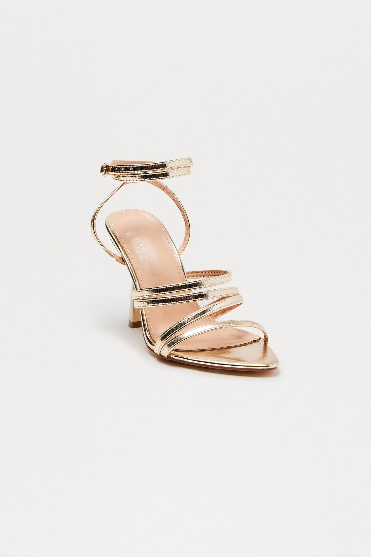 Affinity Ankle Strap Heels - Gold