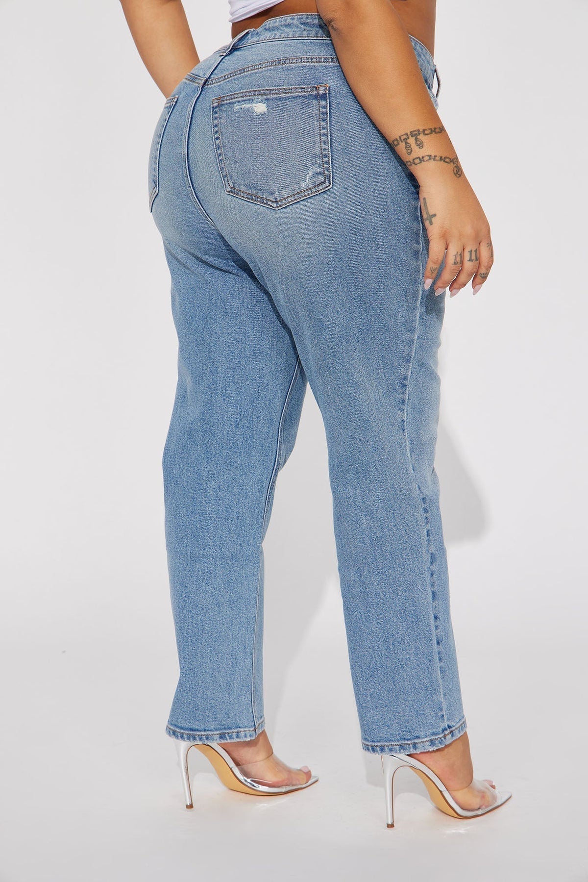 Mama Said 90s High Rise Mom Jeans - Medium Wash