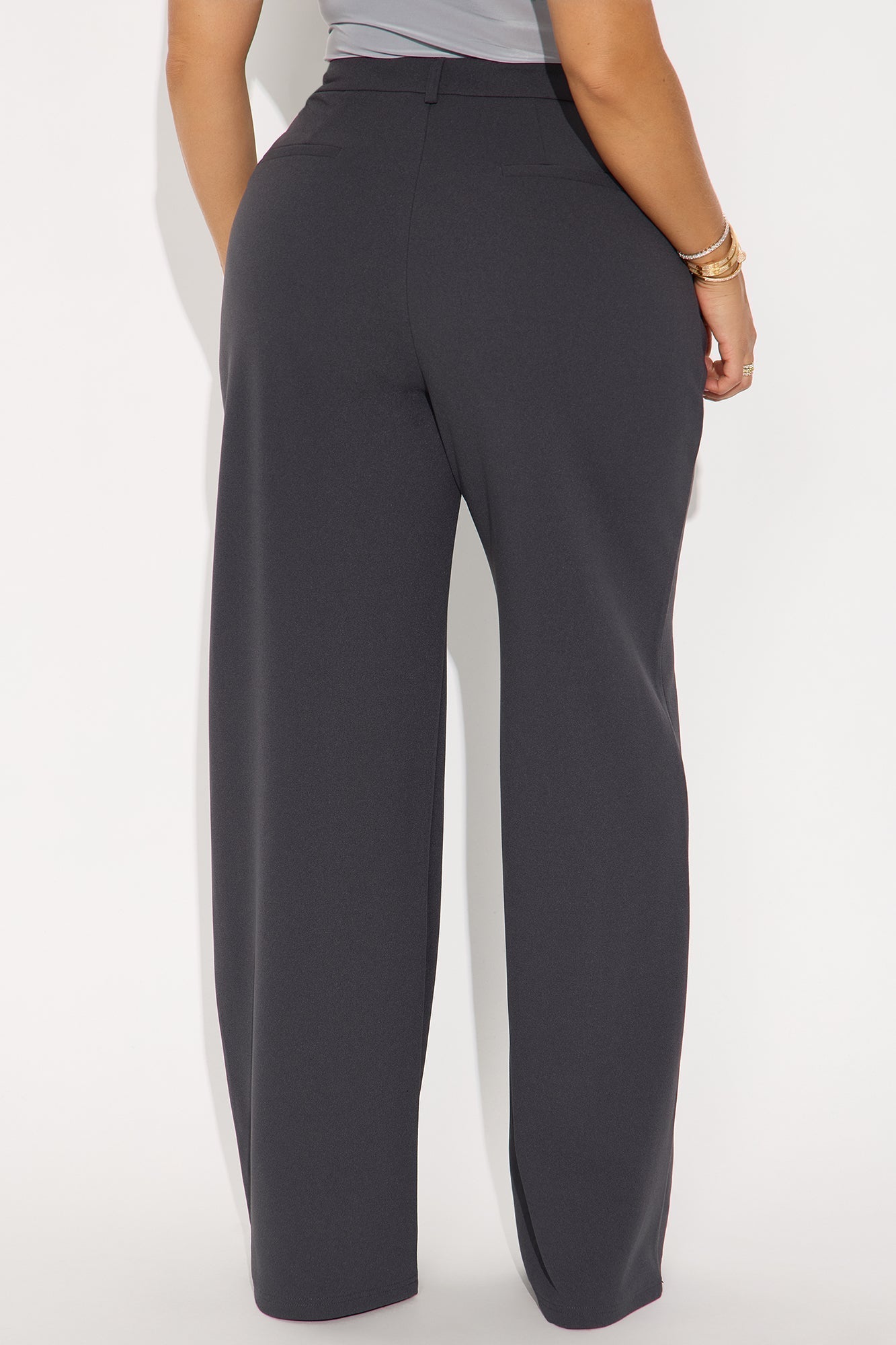 Elma Wide Leg Trouser - Charcoal
