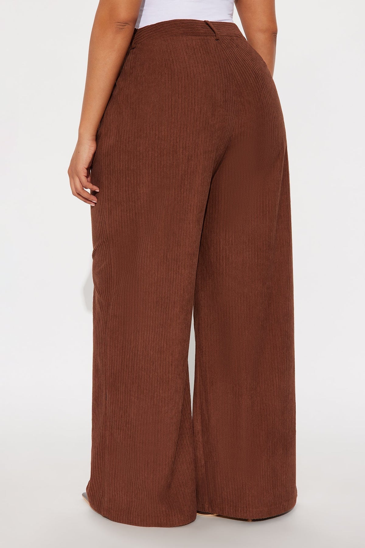 Golden Hour Groove Wide Leg Corduroy Pant 33 - Brown