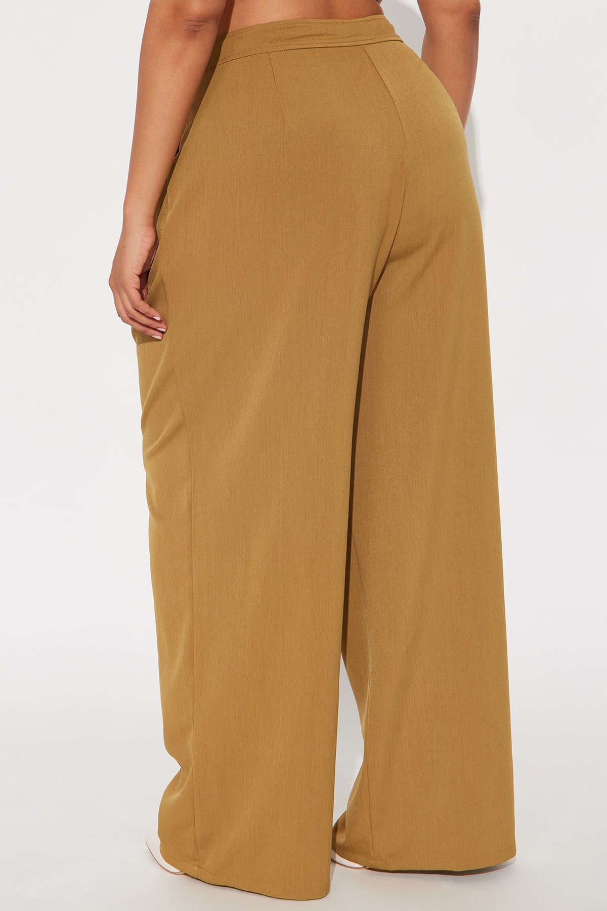 Submit On Time Wide Leg Trouser Pant 32″ - Mustard