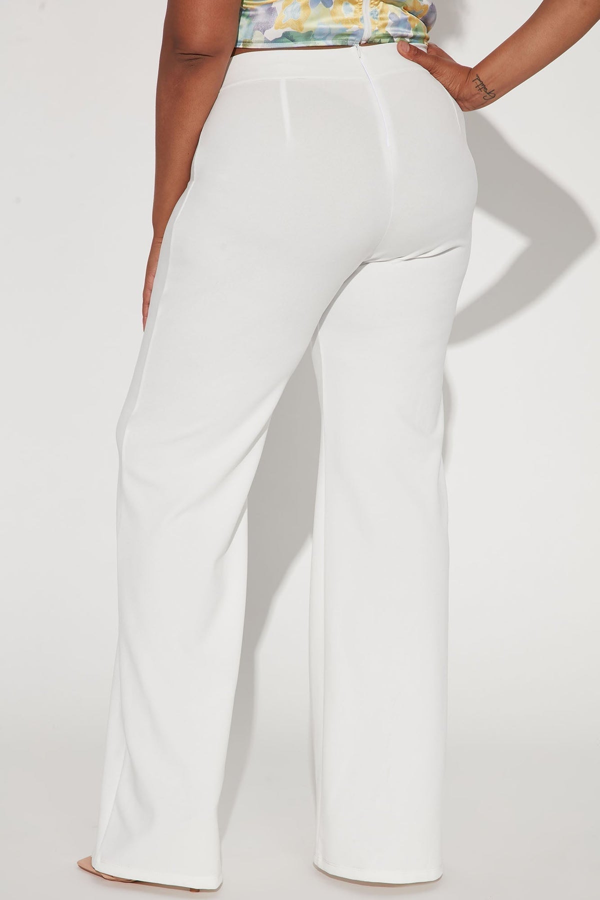 Tall Victoria High Waisted Dress Pants - White