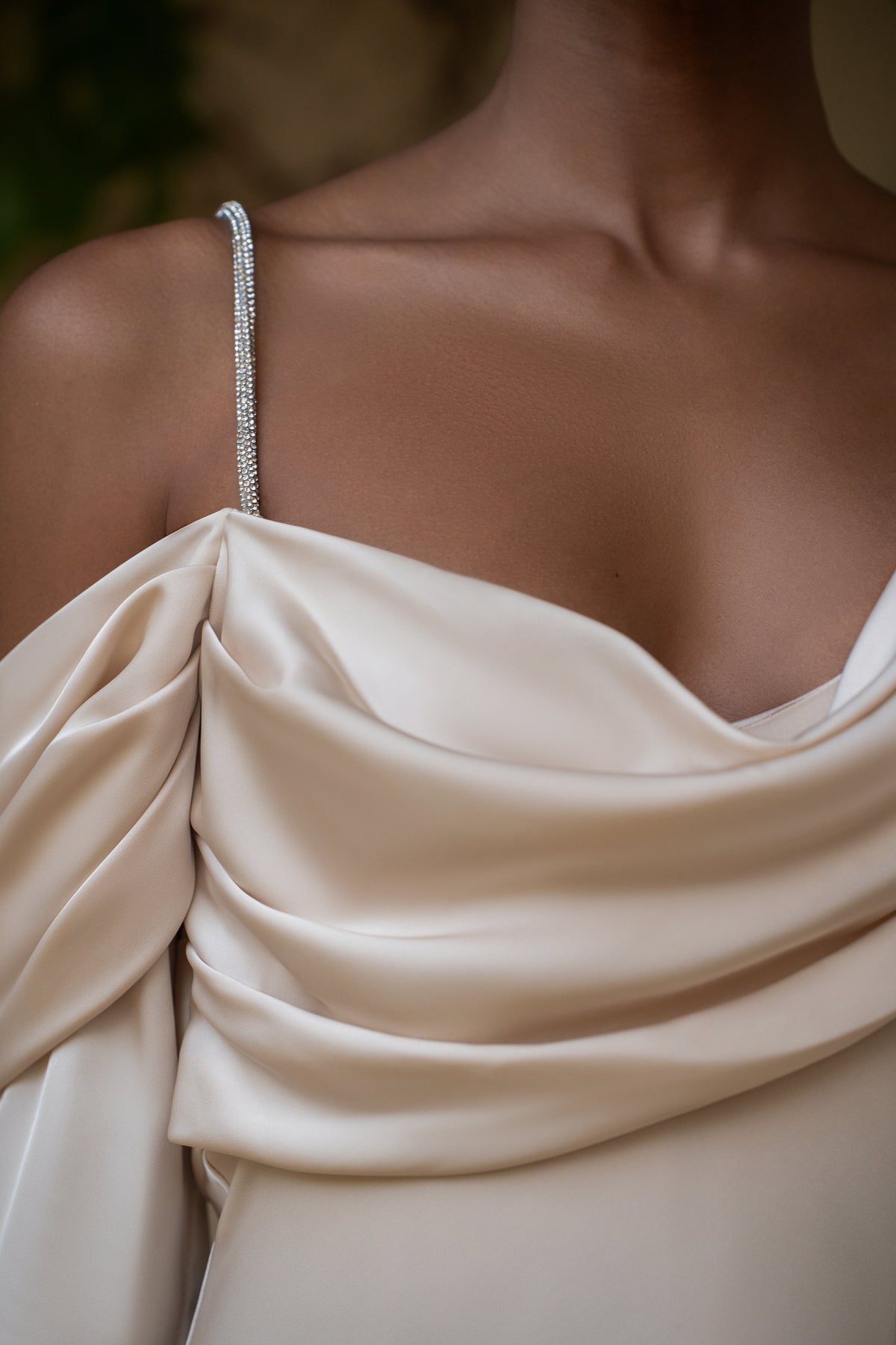 Champagne One And Only Satin Dress
