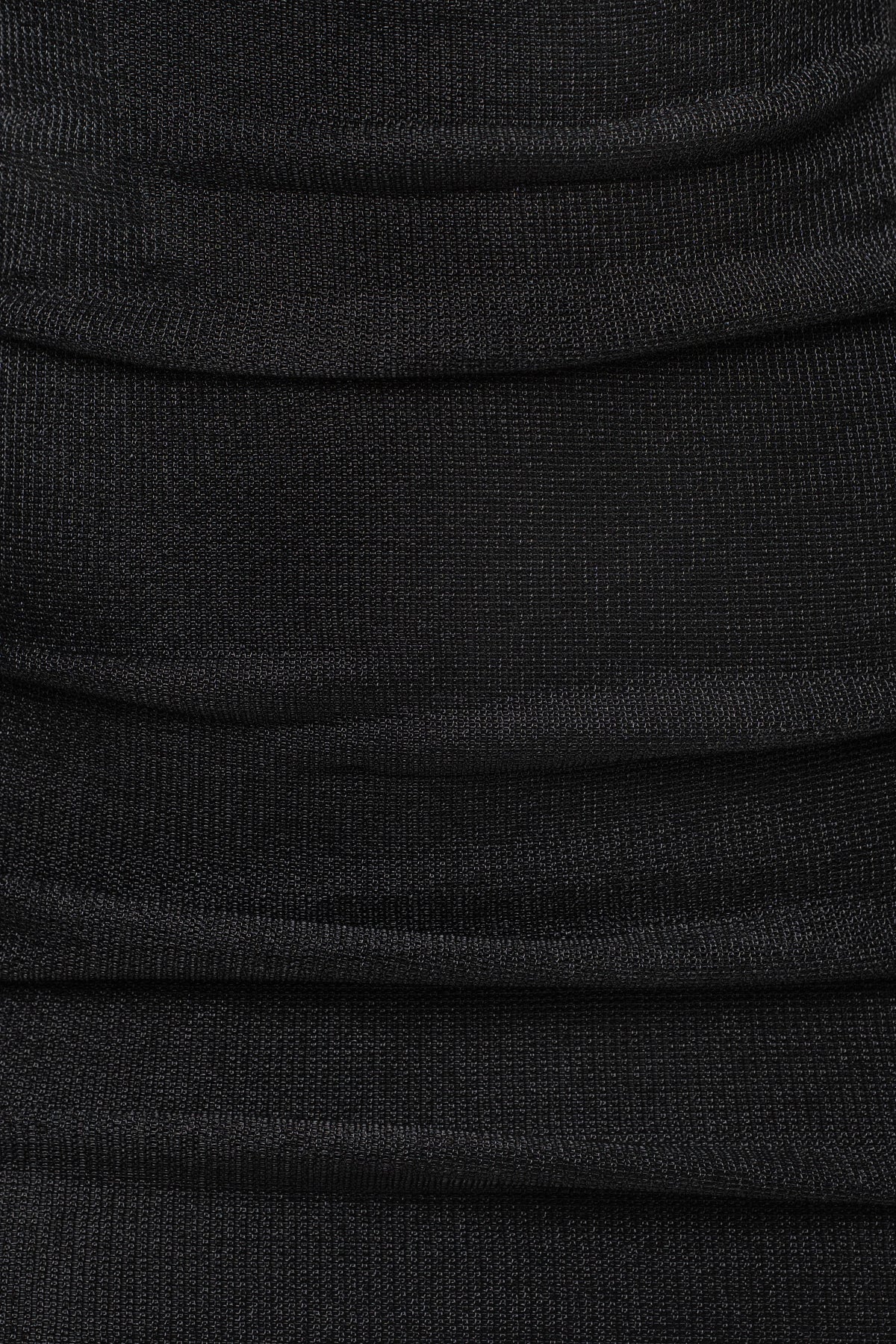 Black Ruched Metallic Maxi Dress