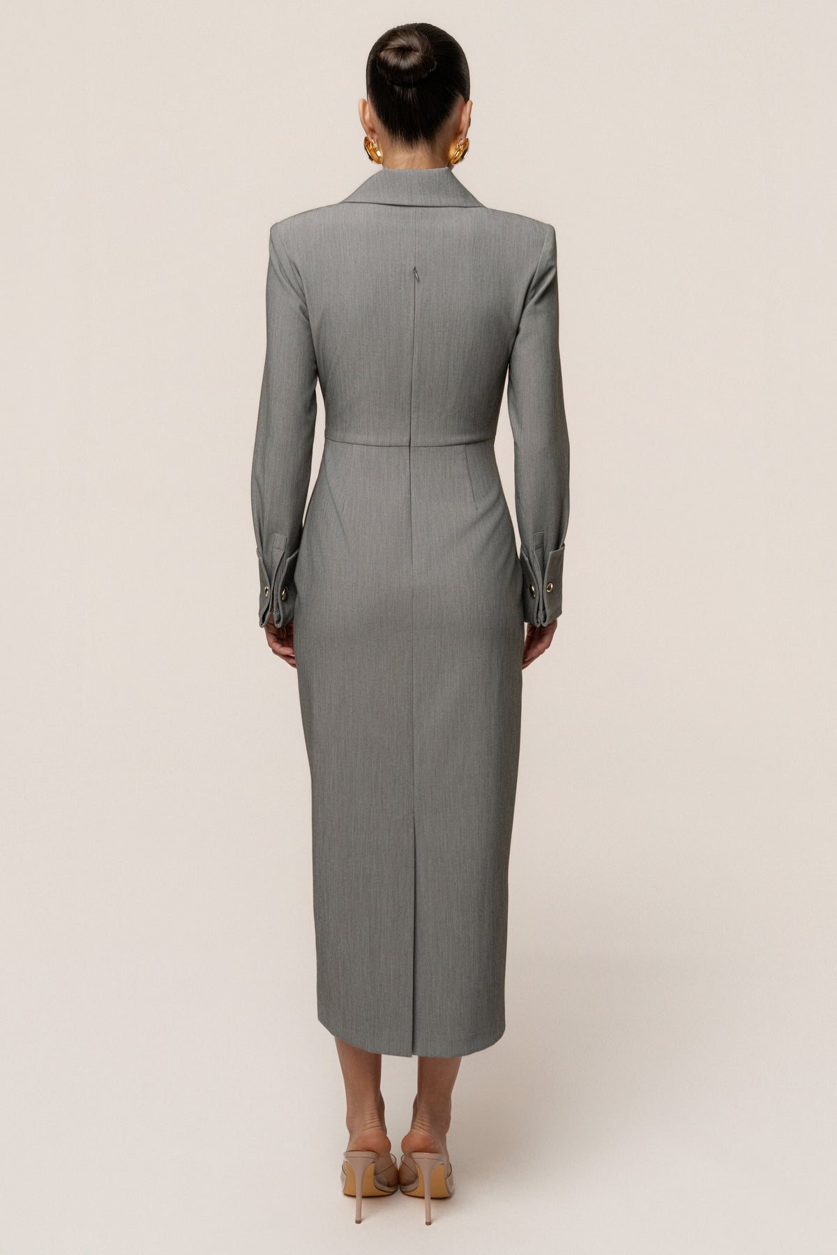 Grey Manifest Blazer Midi Dress