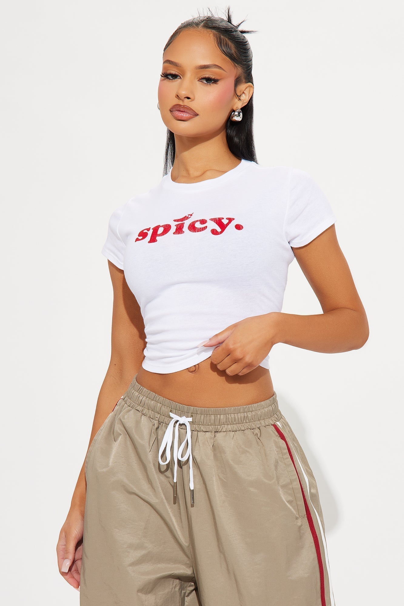 Spicy Hot Chili Pepper Baby Tee - White