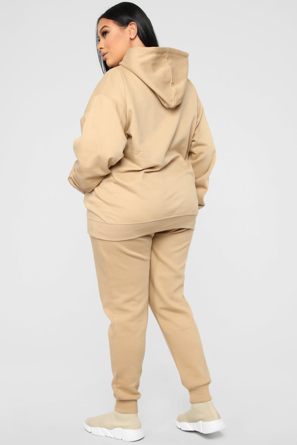 Stole Your Boyfriend's Oversized Hoodie - Nude
