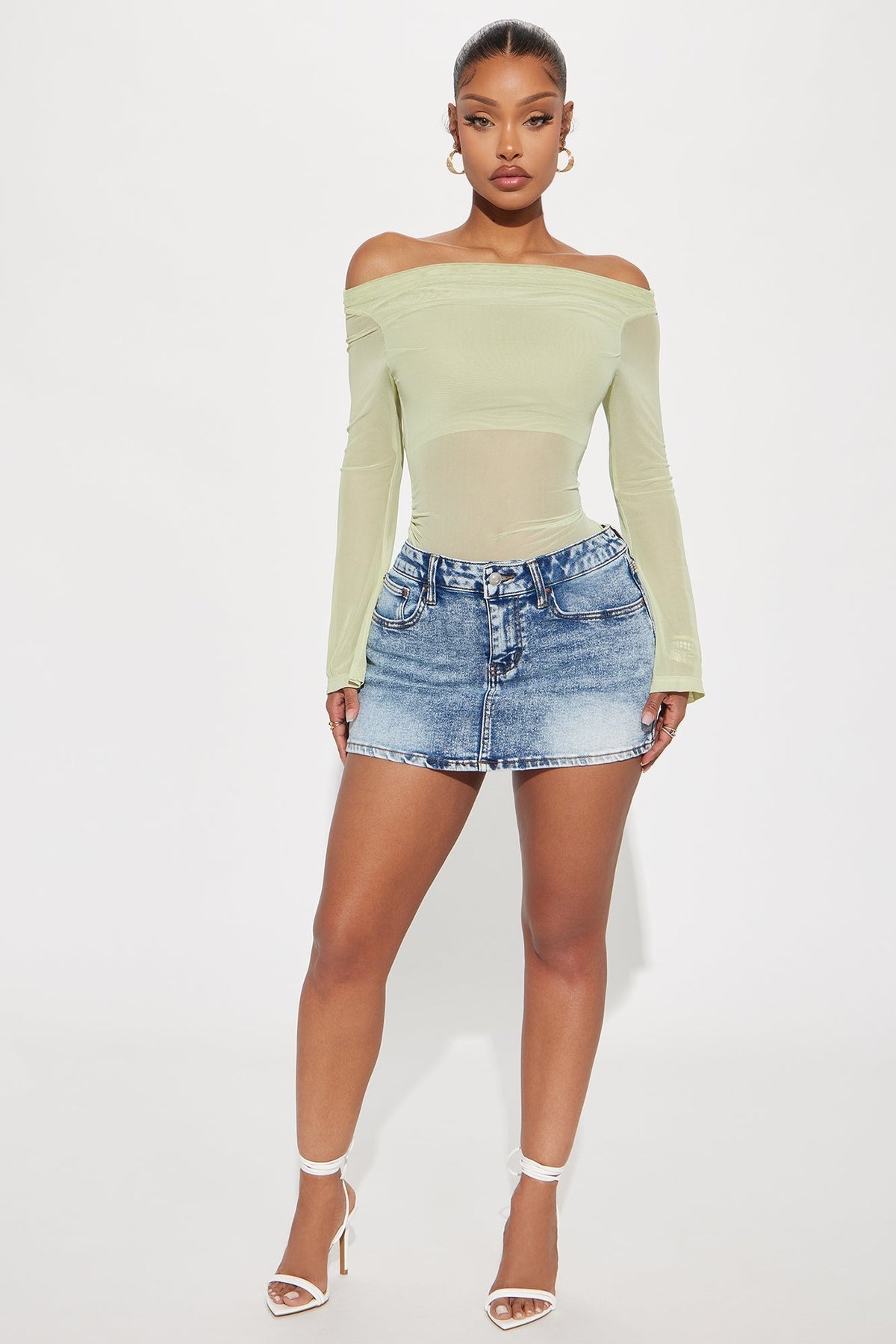 The OG Denim Micro Mini Skirt - Light Wash