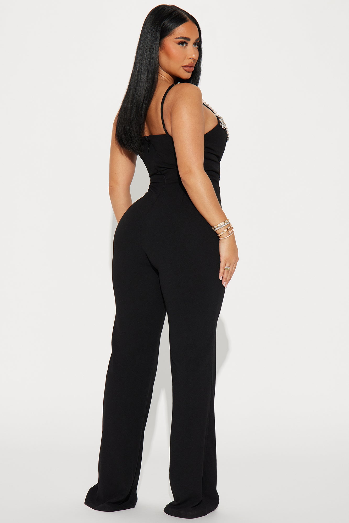 Expensive Nights Jumpsuit - Black