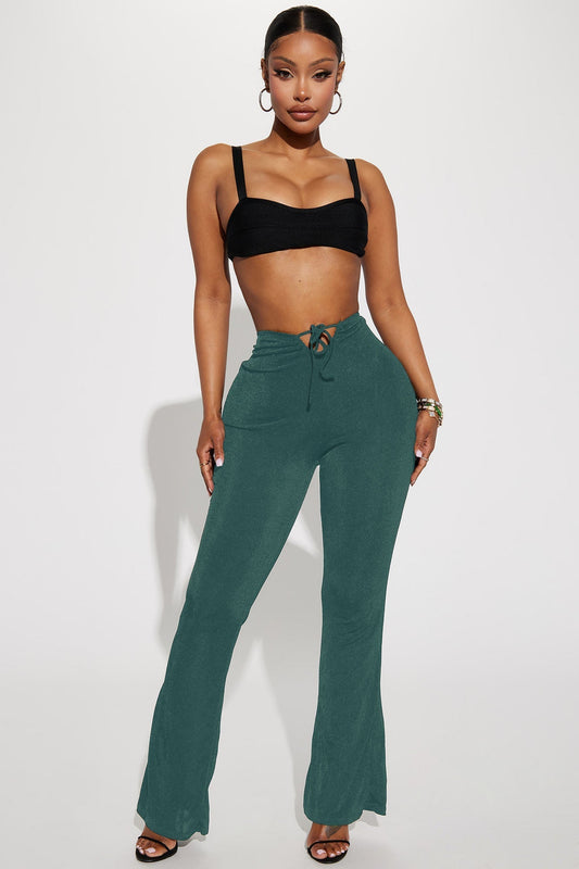 Make It Look Easy Flare Pant - Green