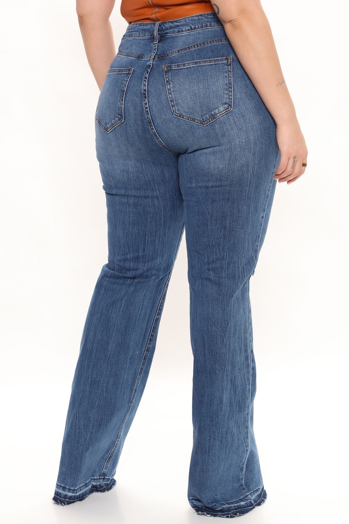 Tall Road Tripper Ripped Stretch Flare Jeans - Dark Wash
