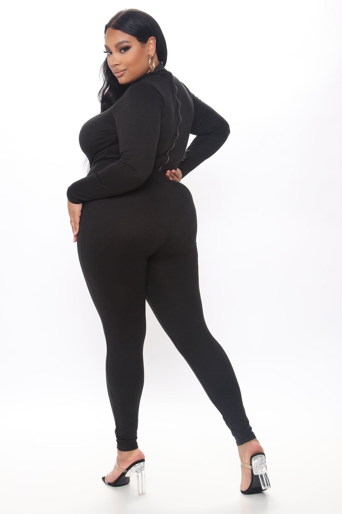 Frisky Feline Jumpsuit - Black
