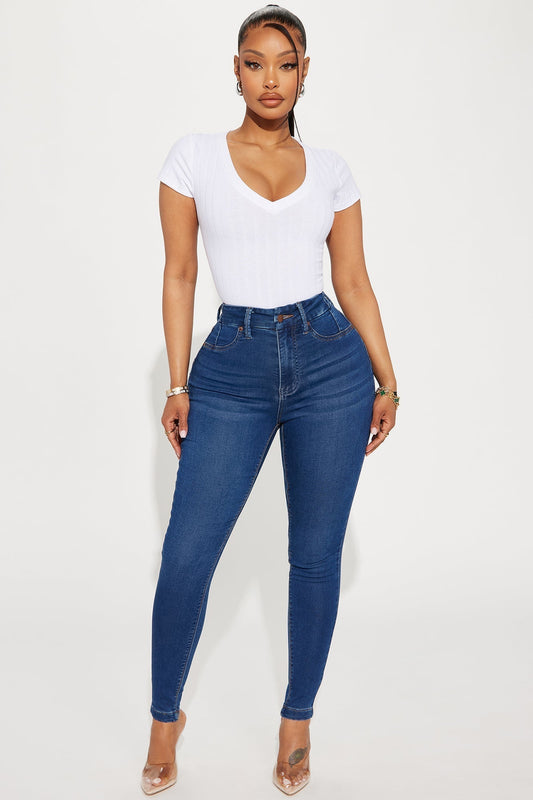 Can't Deny You Sculpting Skinny Jeans - Dark Wash