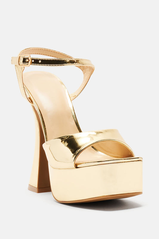 A Special Thing Heeled Sandals - Gold