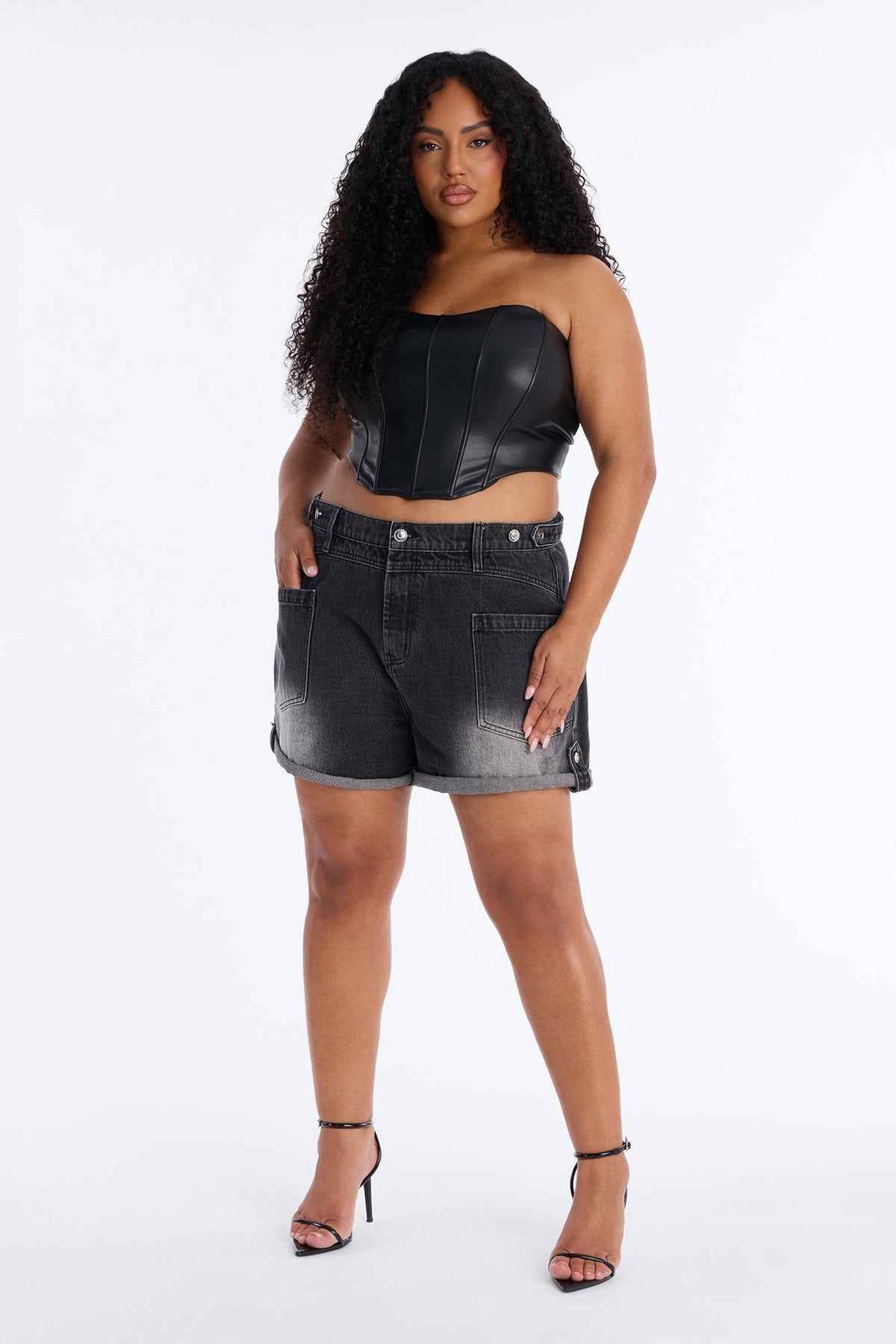 Bowery Denim Shorts - Black Wash