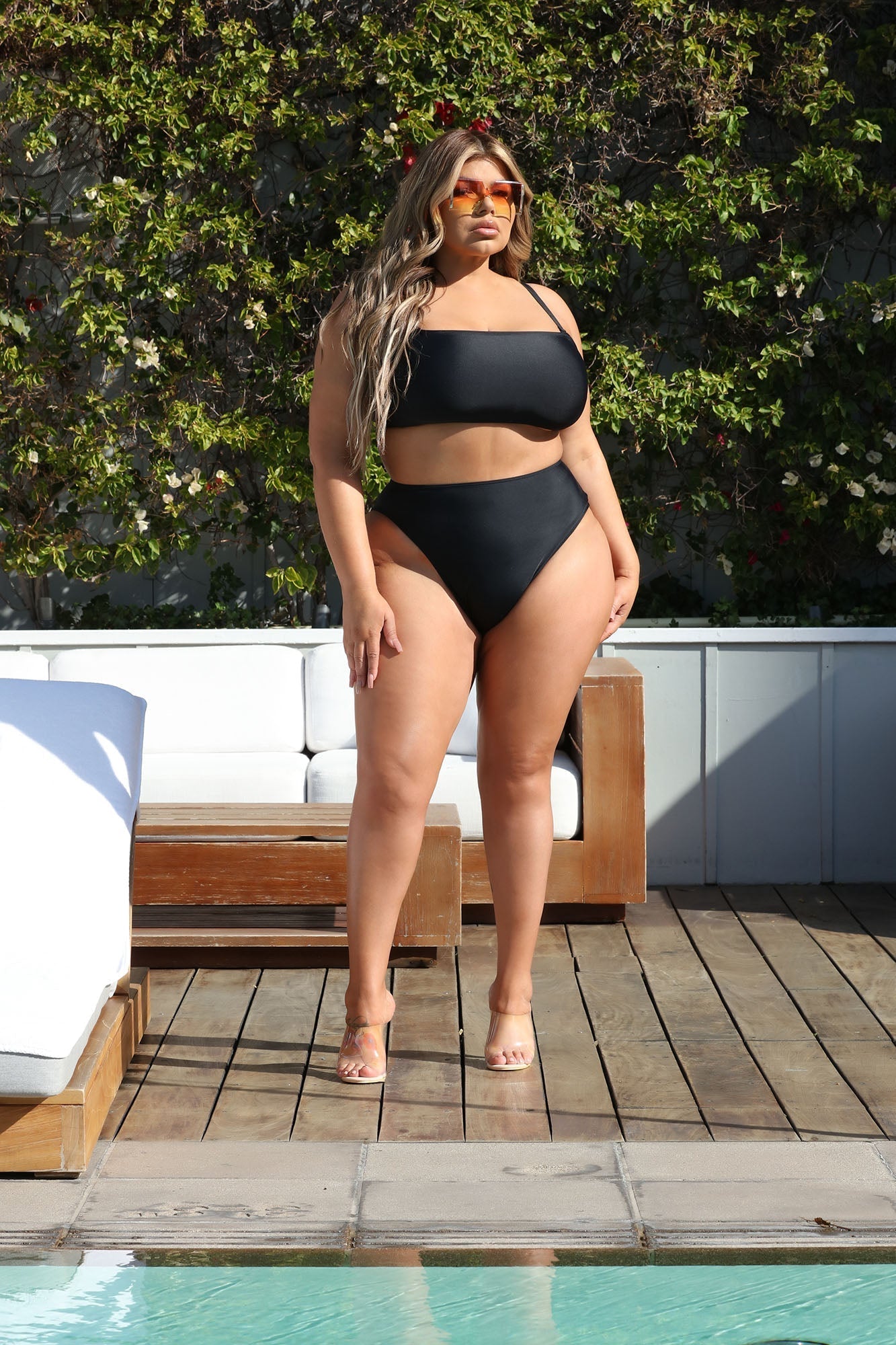 Maui Mix And Match High Cut Cheeky Bikini Bottom - Black