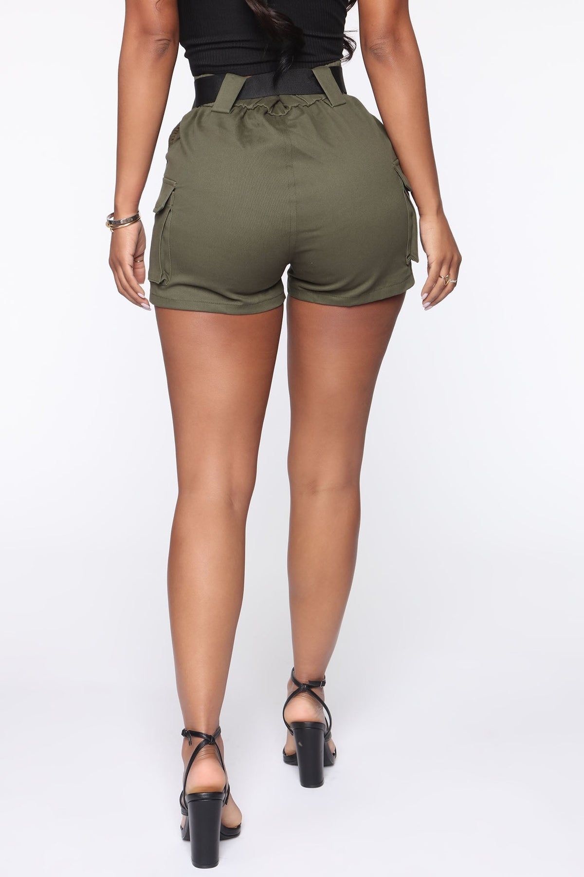 Buckle Up Cargo Shorts - Olive