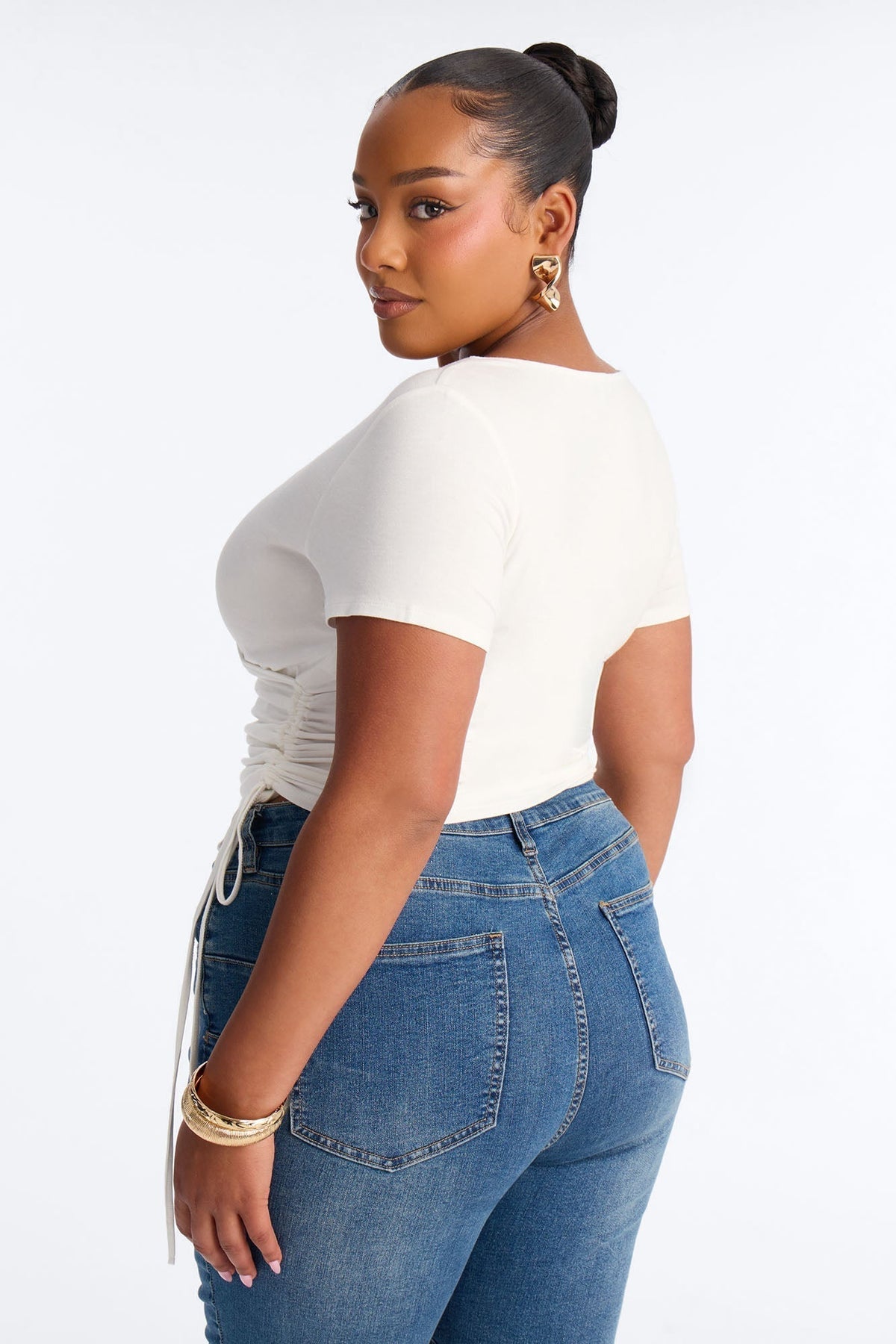 Sienna Surplice Top - Off White