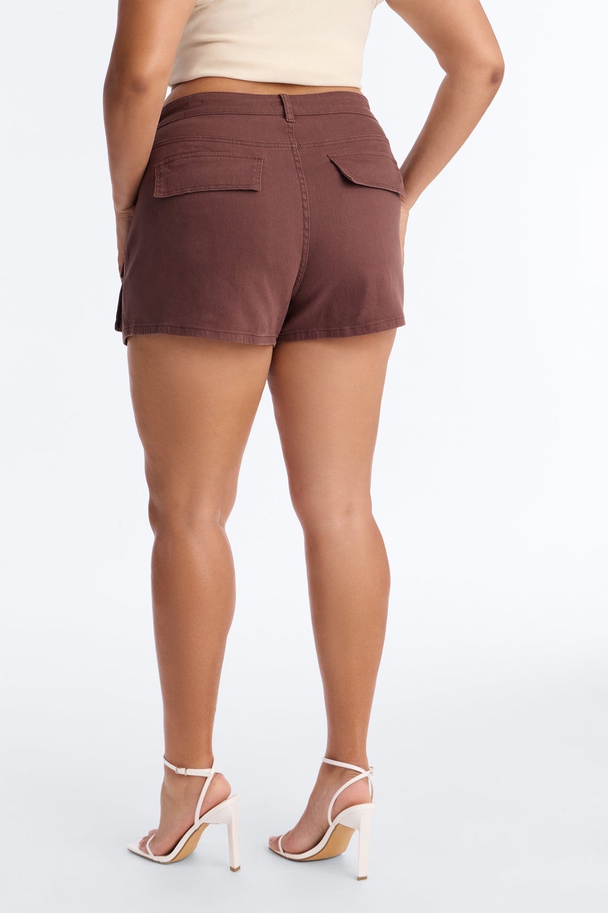 Feel The Pressure Cargo Mini Skort - Brown