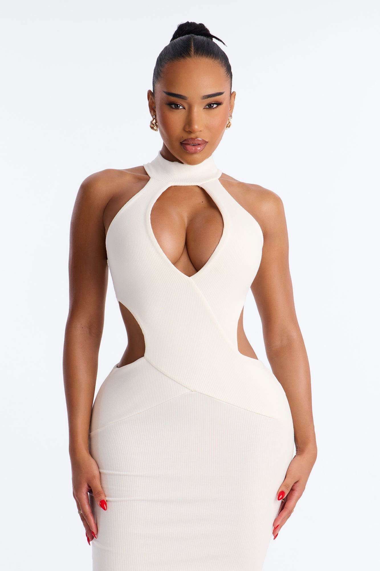 Scarlett Snatched Maxi Dress - Off White