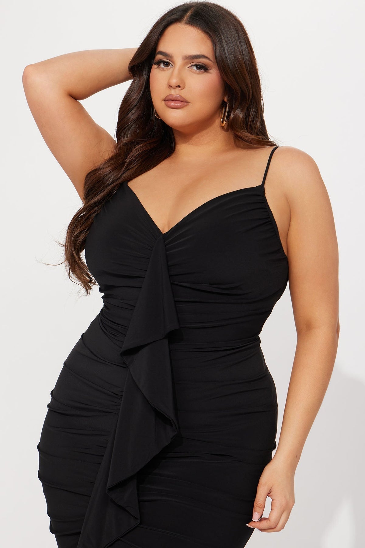 Gloria Midi Dress - Black