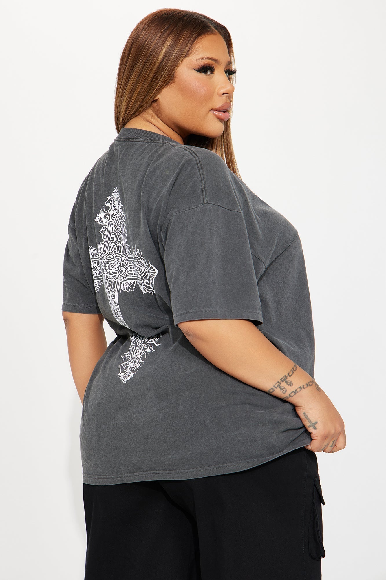God's Plan Over Mine Washed Tee - Black Wash