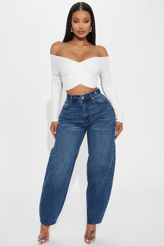 For The Record Stretch Taper Leg Jeans - Dark Wash