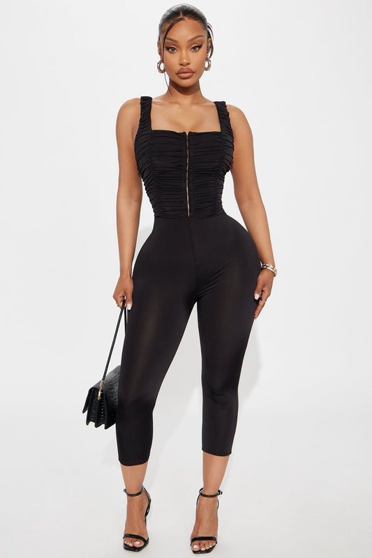 Marissa Capri Jumpsuit - Black