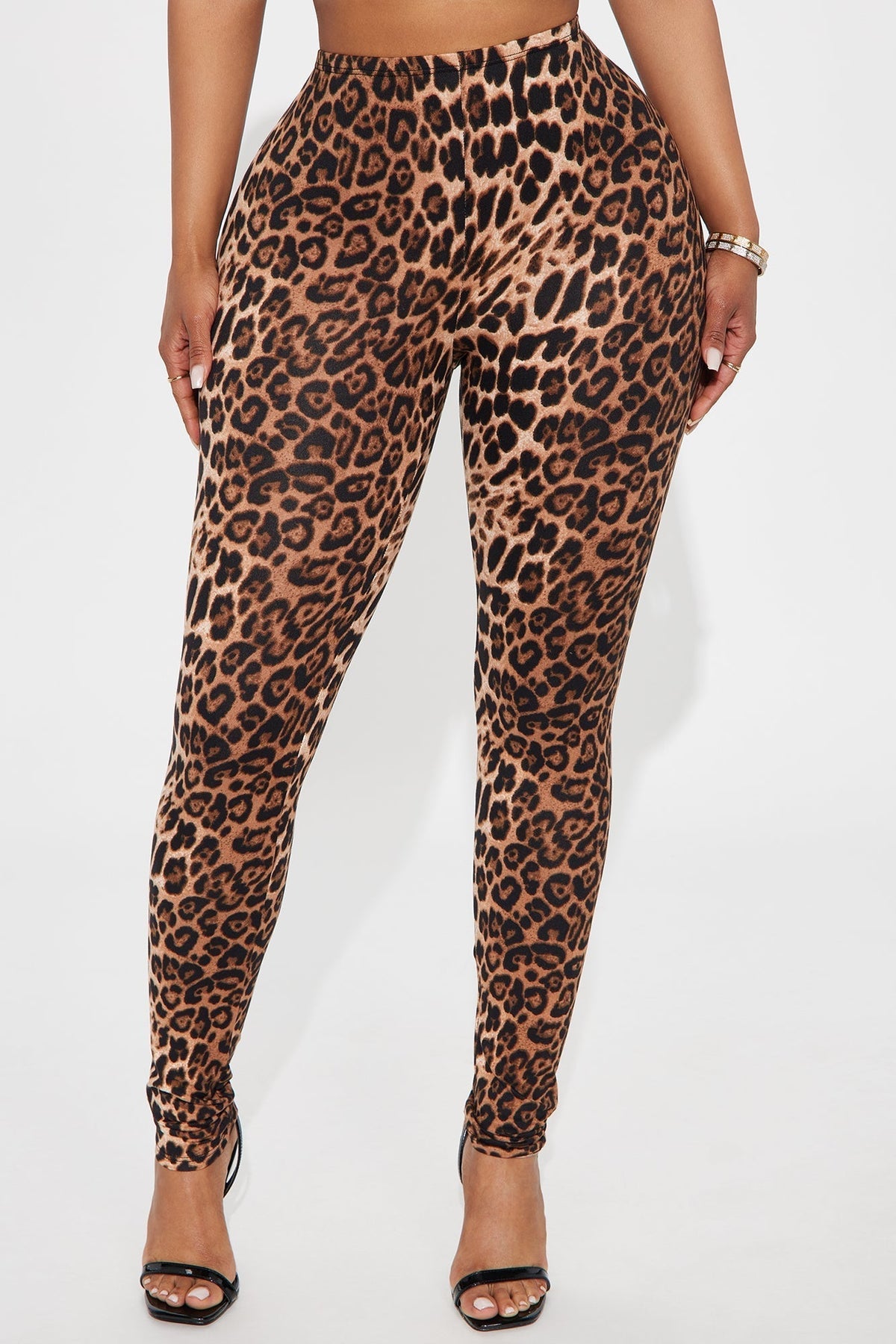 Unapologetically Fierce Leopard Butt Ruched Legging - Brown Combo