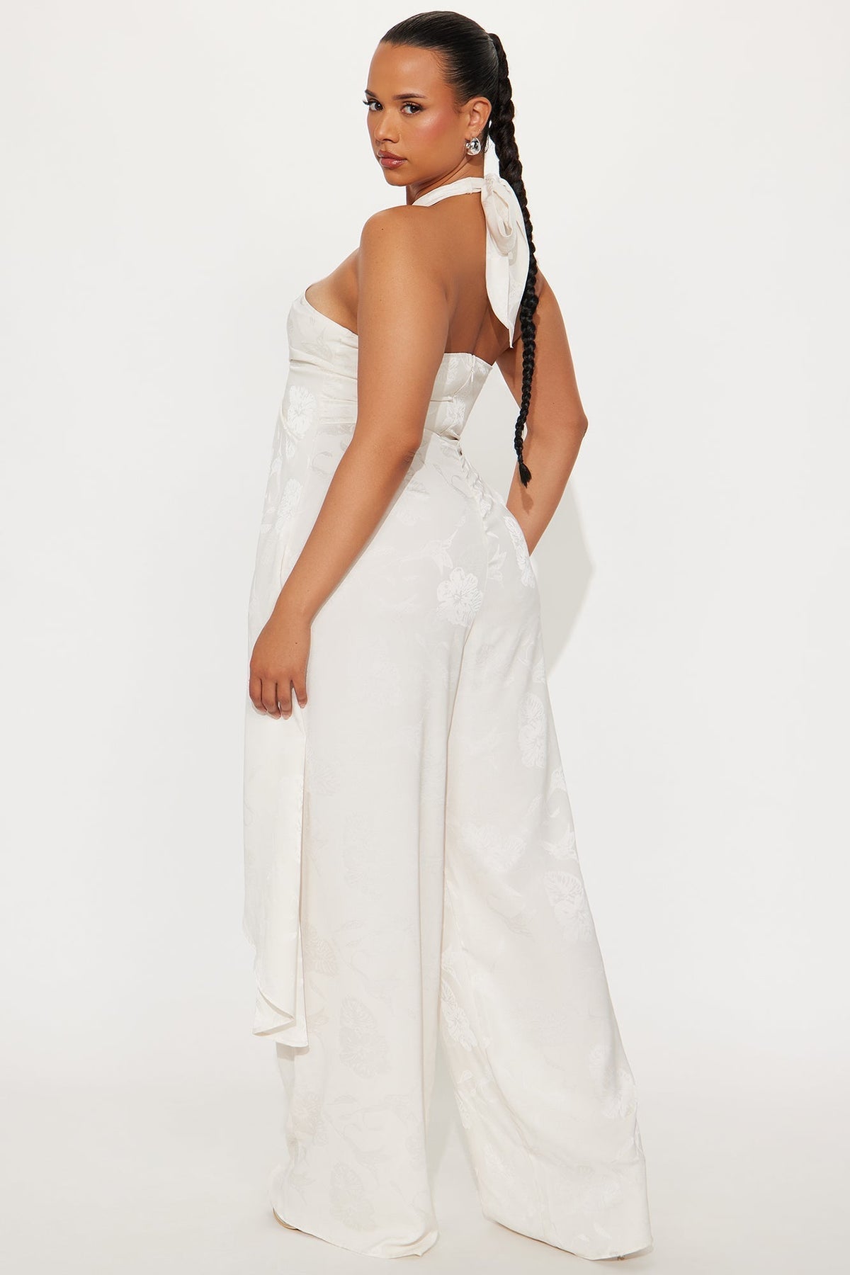 Take Me With You Satin Jumpsuit - Champagne