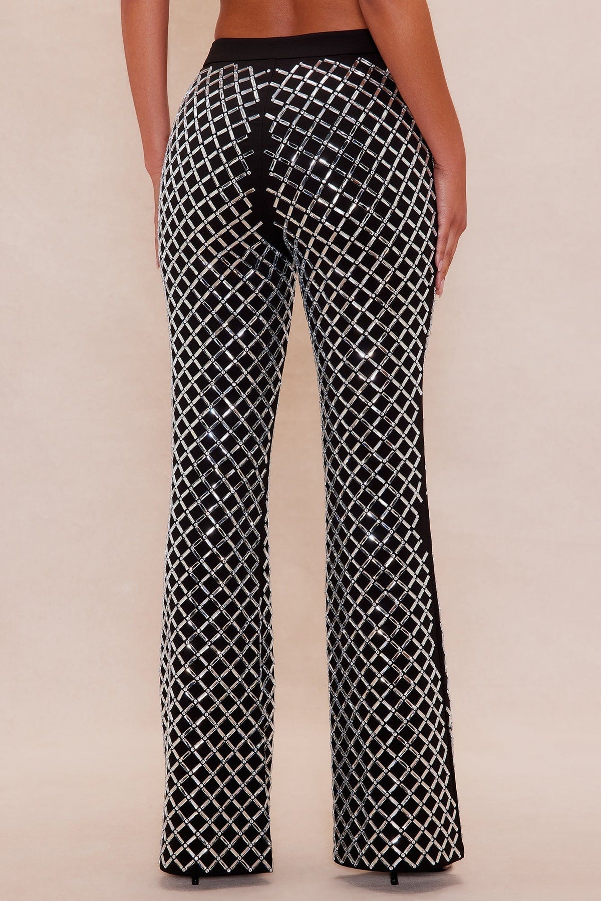 Koko Embellished Flare Pant - Black