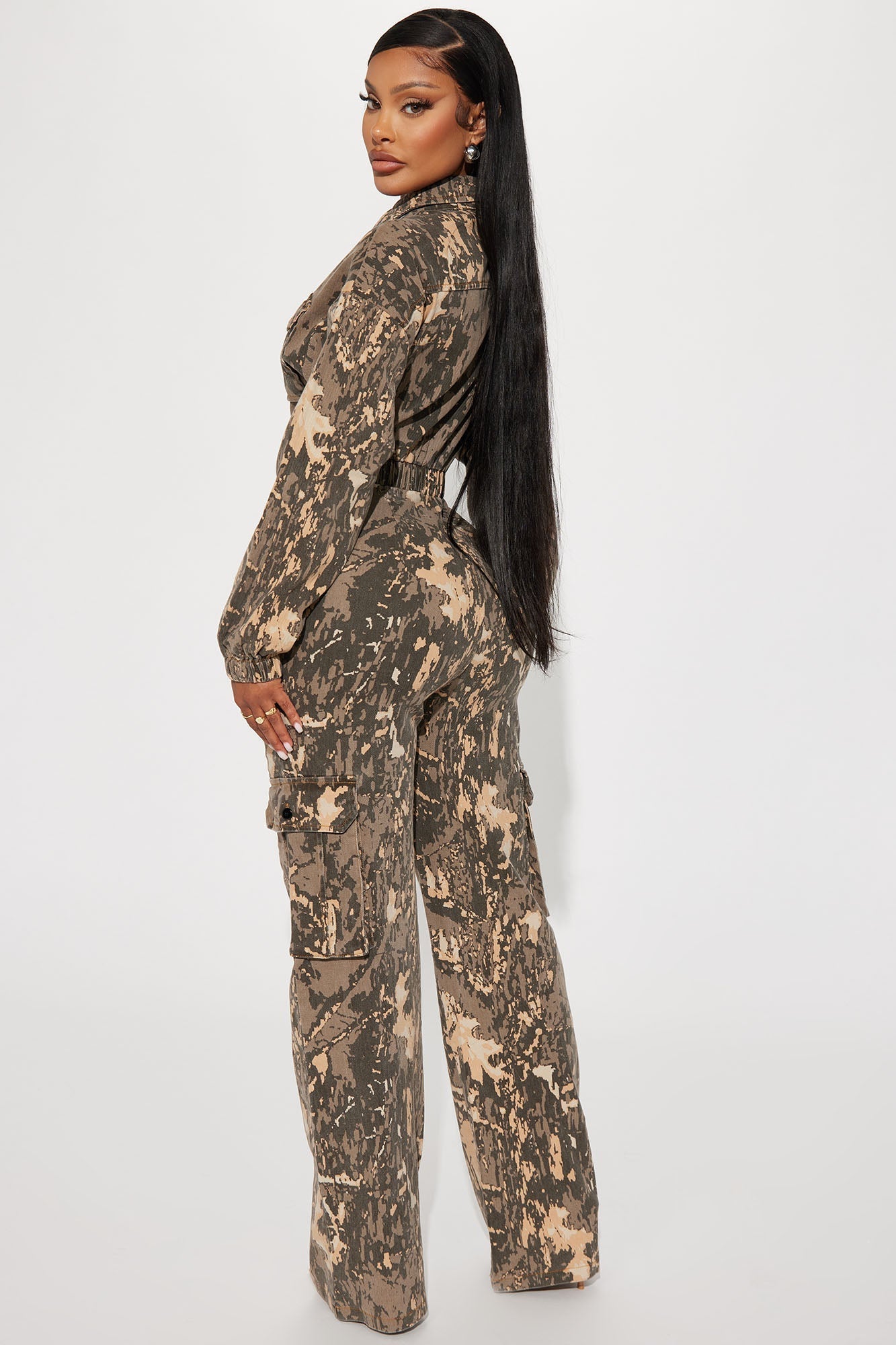 Lowkey Camouflage Cargo Jumpsuit - Camouflage