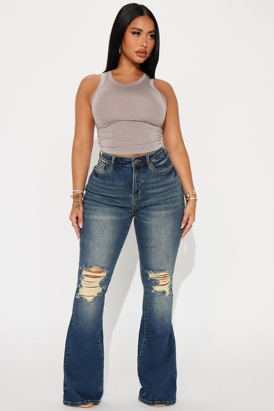 Girl Bye High Rise Flare Jeans - Dark Wash