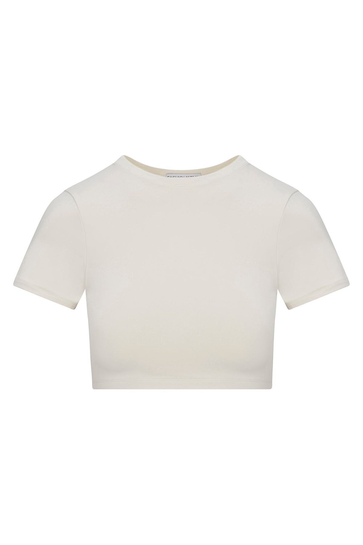 Second Skin Double Lined Super Cropped Tee - Bone