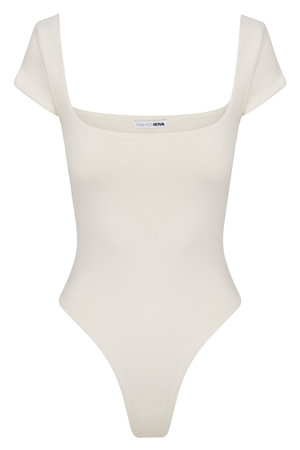 Contour Double Lined Square Neck Bodysuit - Bone