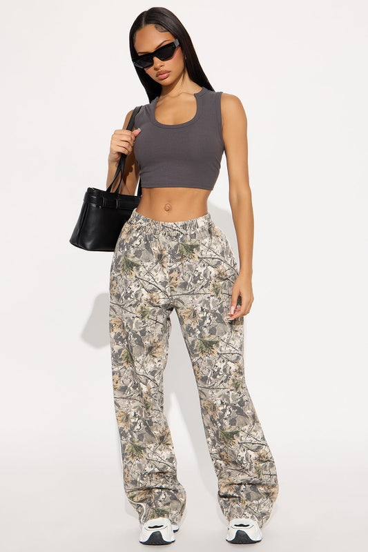 Not In Sight Camo Wide Leg Pant - Camouflage