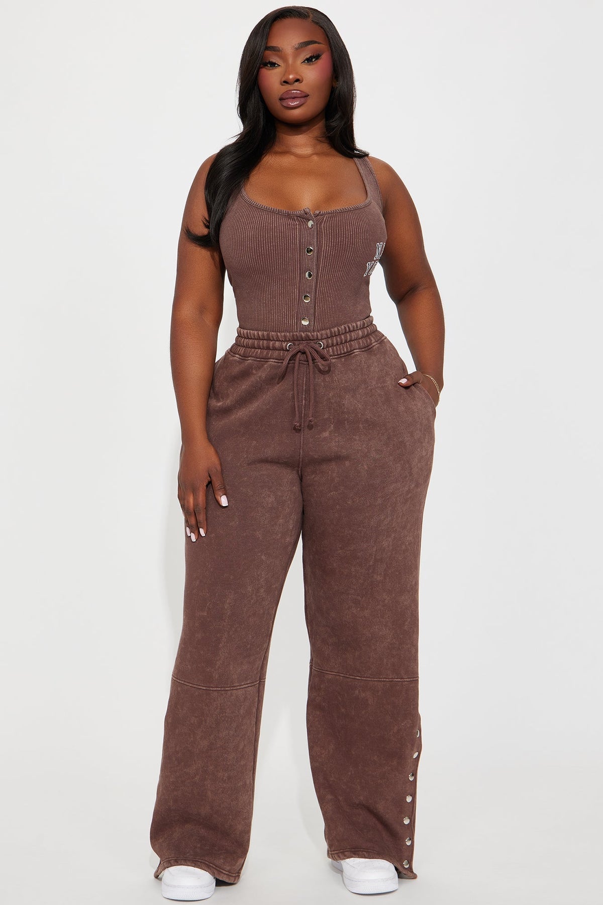 New York Washed Sweatpant - Brown
