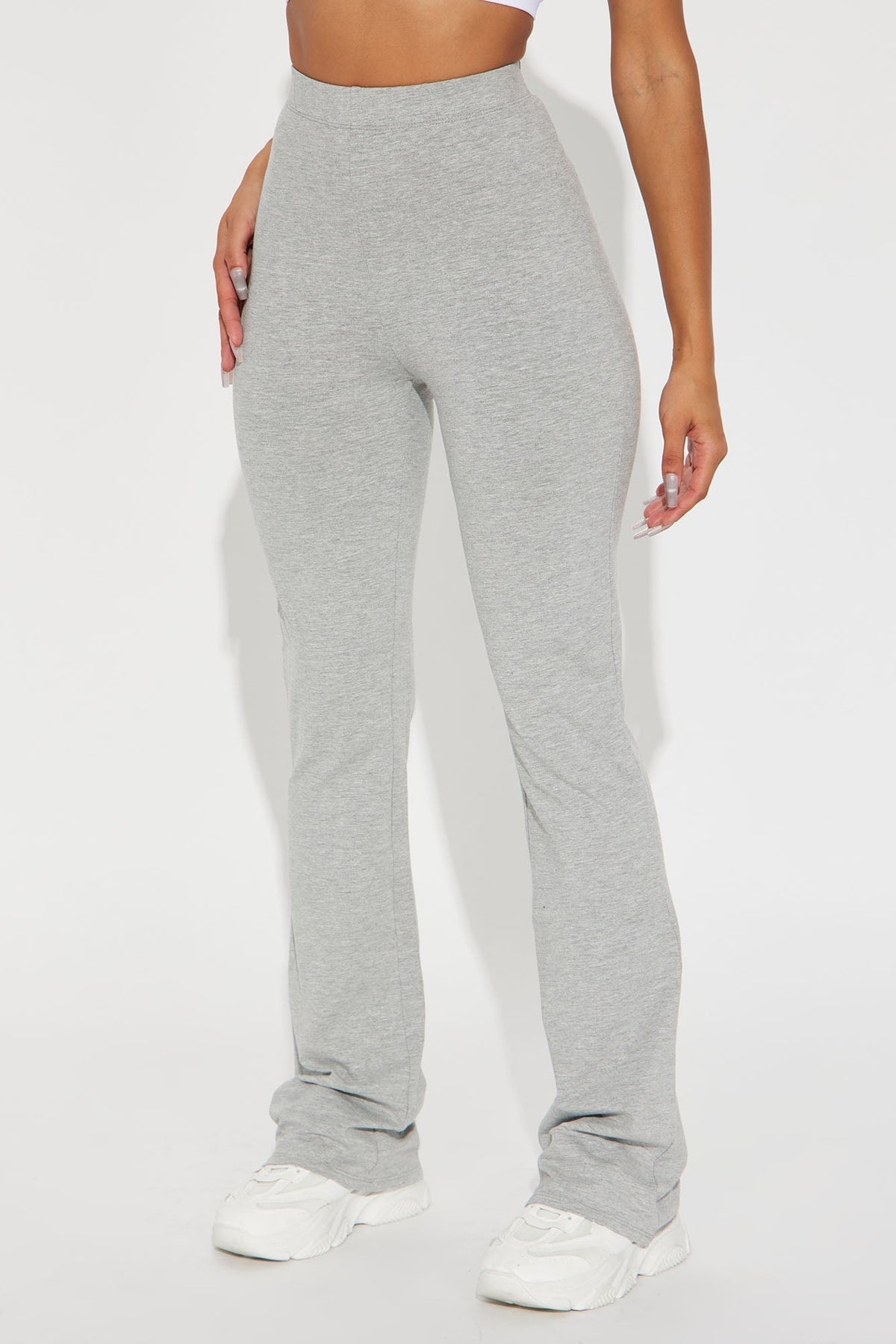 Adriana Flare Pant - Heather Grey