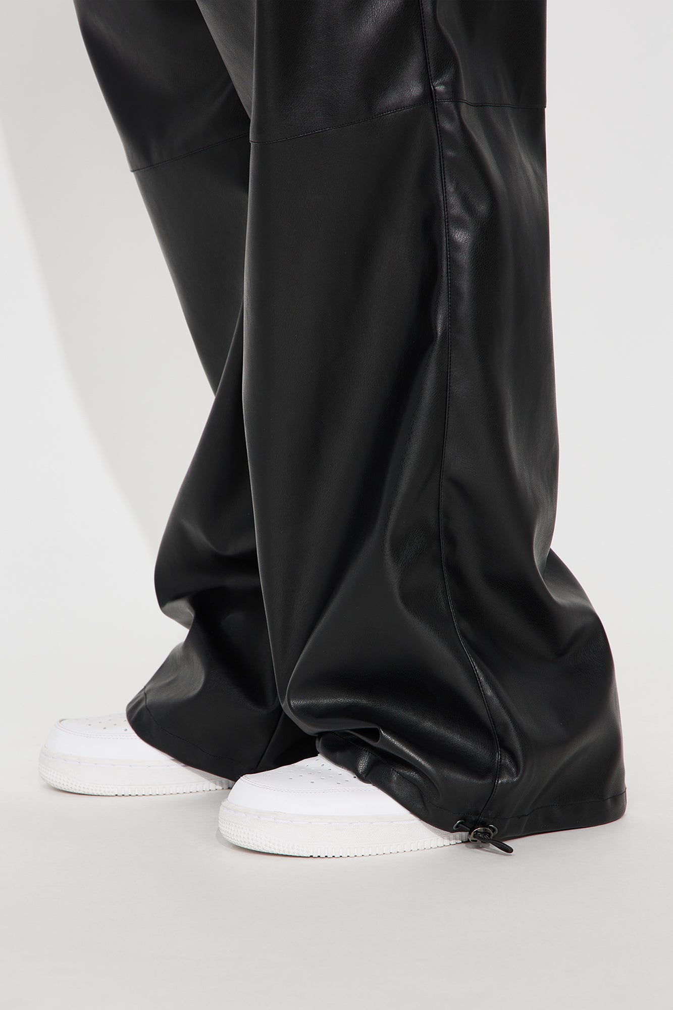 Dana Faux Leather Jogger Pant - Black