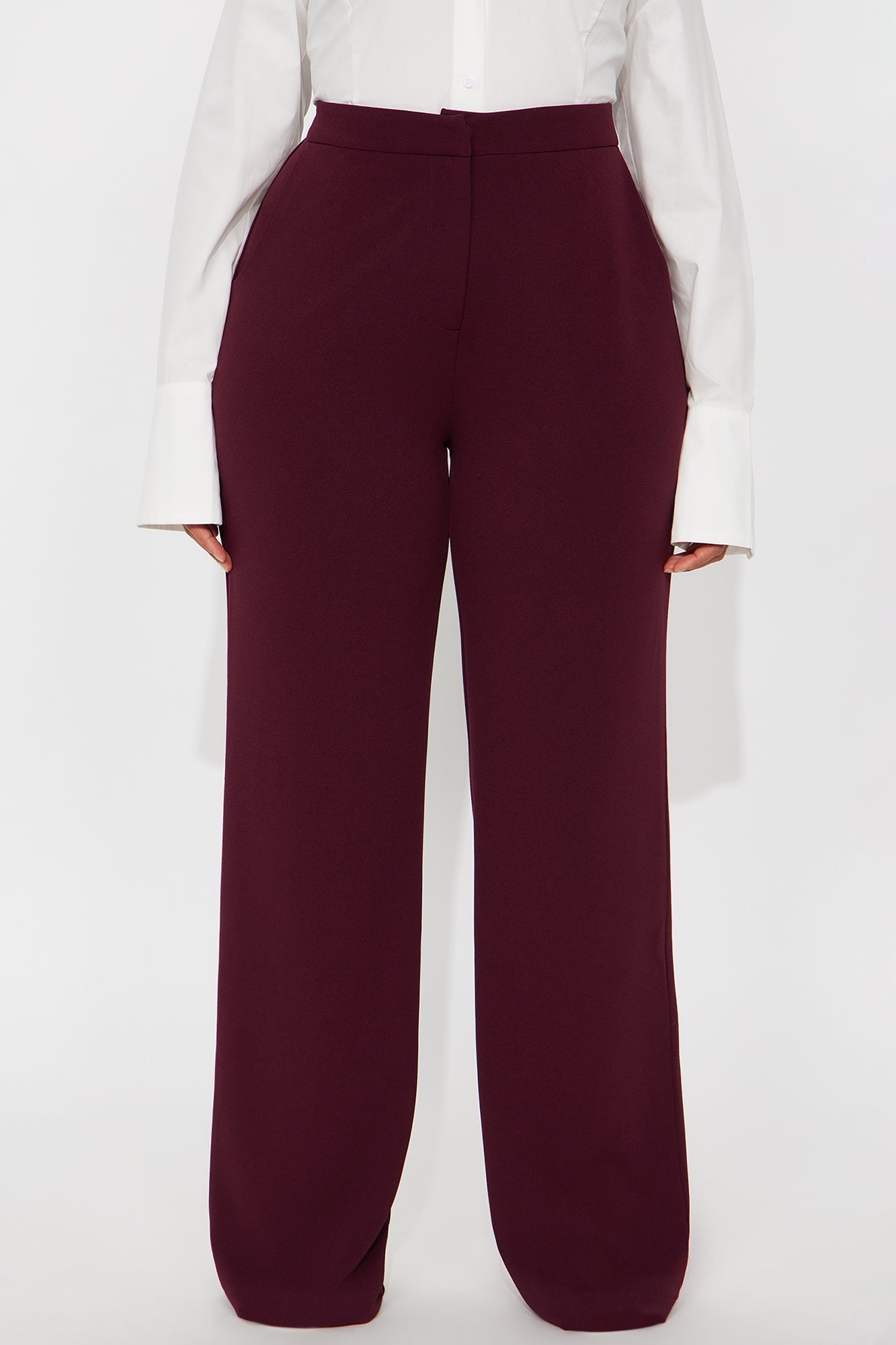 Core Competency Straight Leg Trouser - Burgundy