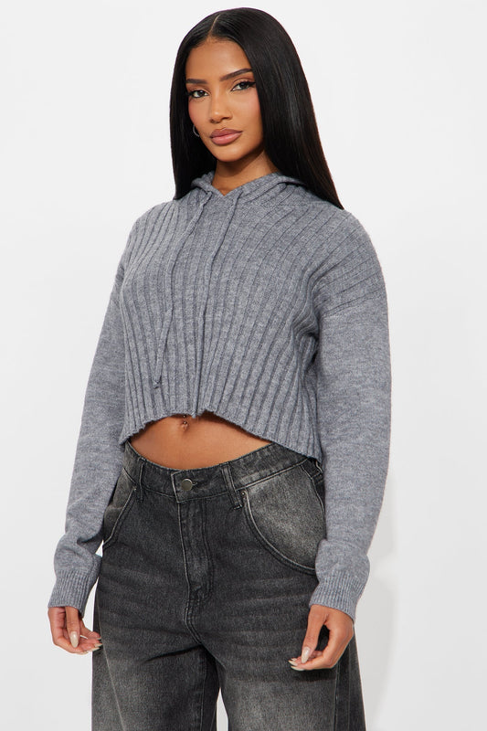 Coco Hooded Sweater - Charcoal