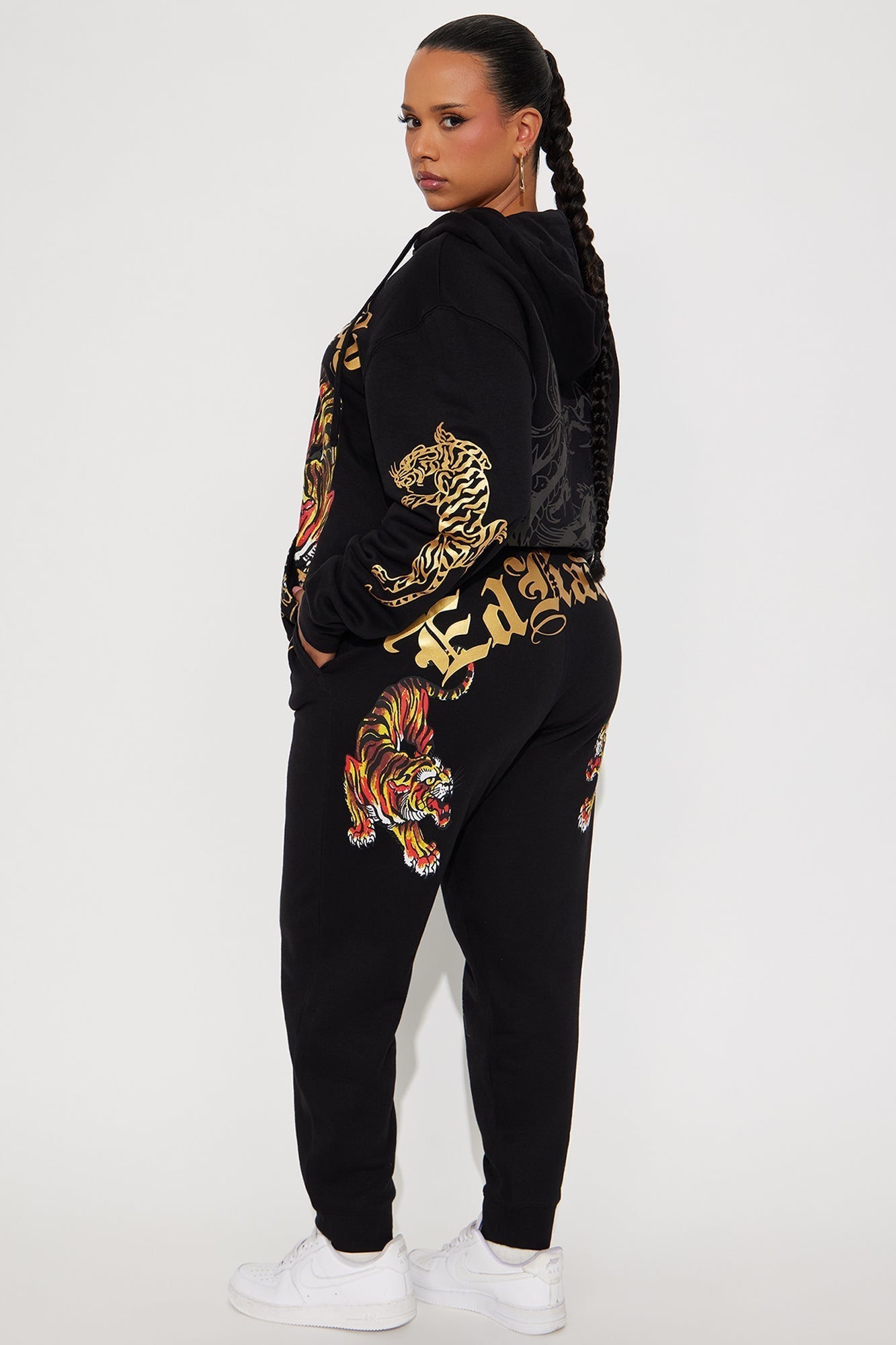Ed Hardy Deja Vu Tiger Jogger - Black