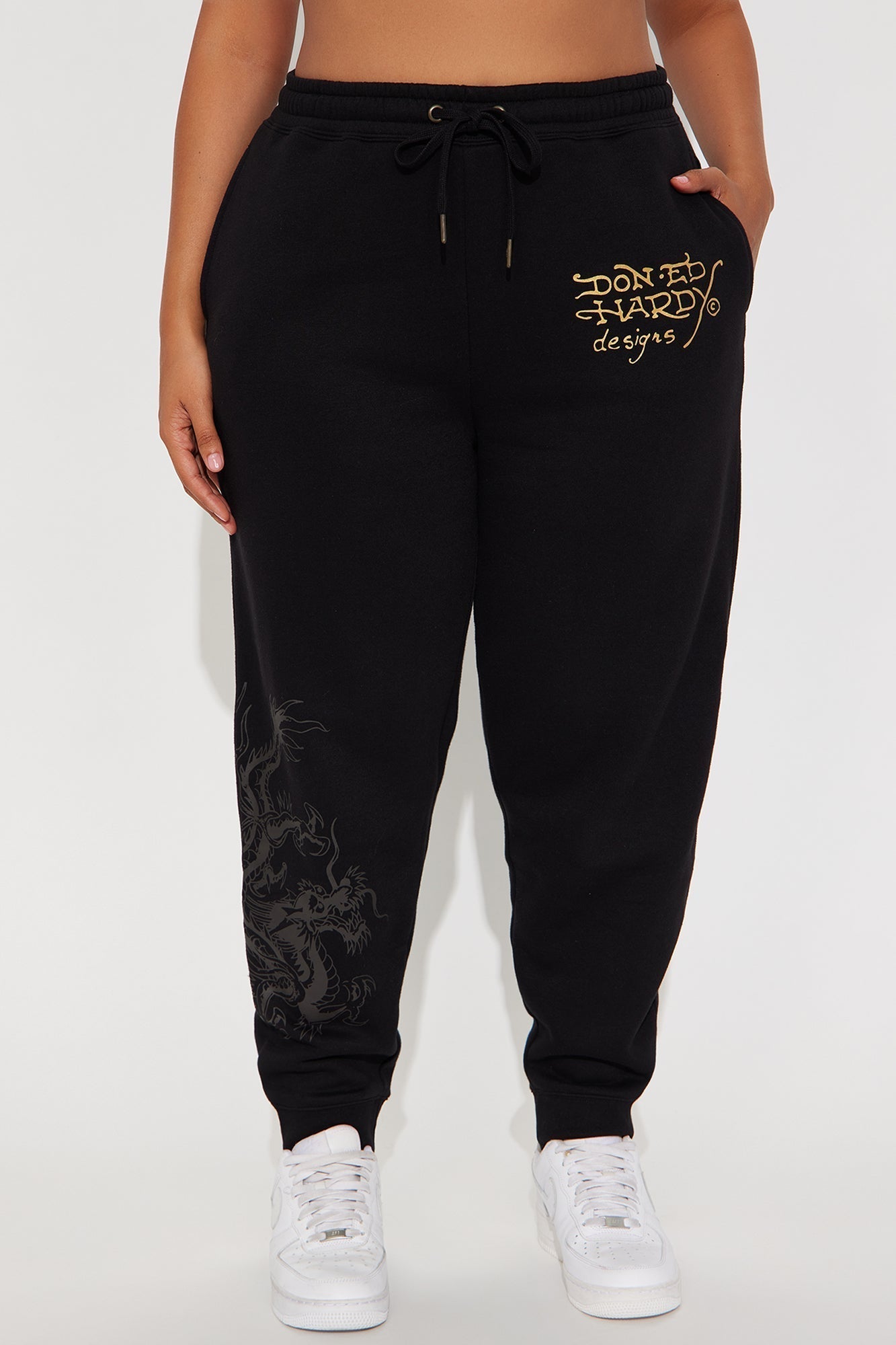 Ed Hardy Deja Vu Tiger Jogger - Black