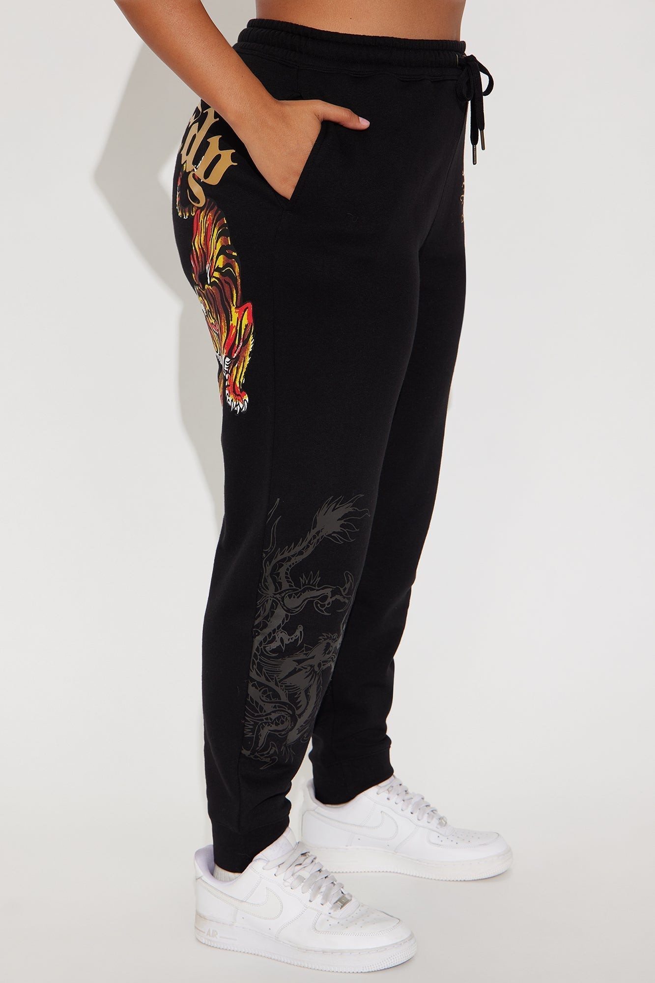 Ed Hardy Deja Vu Tiger Jogger - Black