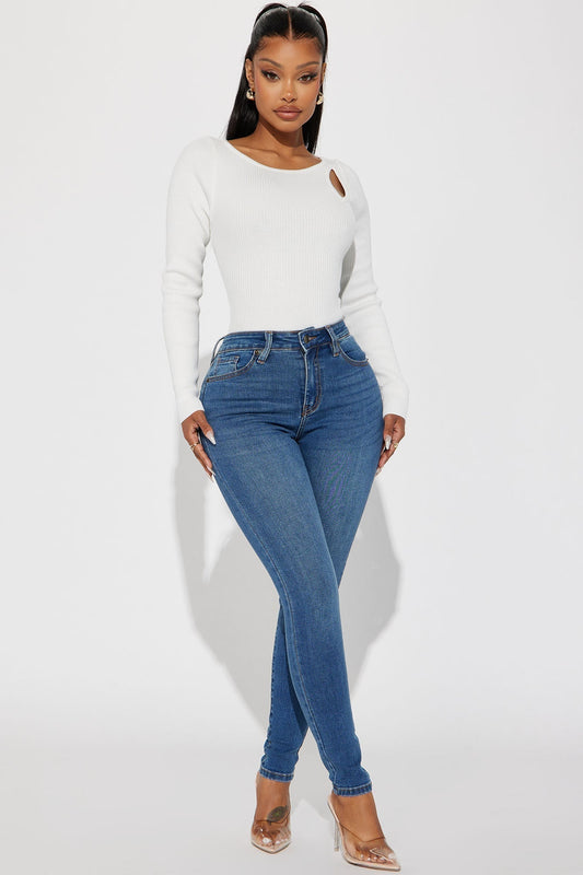 Kiley Control Curvy Stretch Skinny Jeans - Vintage Wash