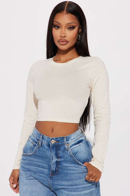 Robin Long Sleeve Top - Oatmeal