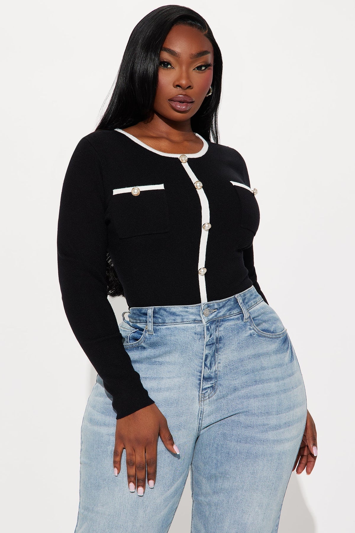 Eloise Sweater - Black/White