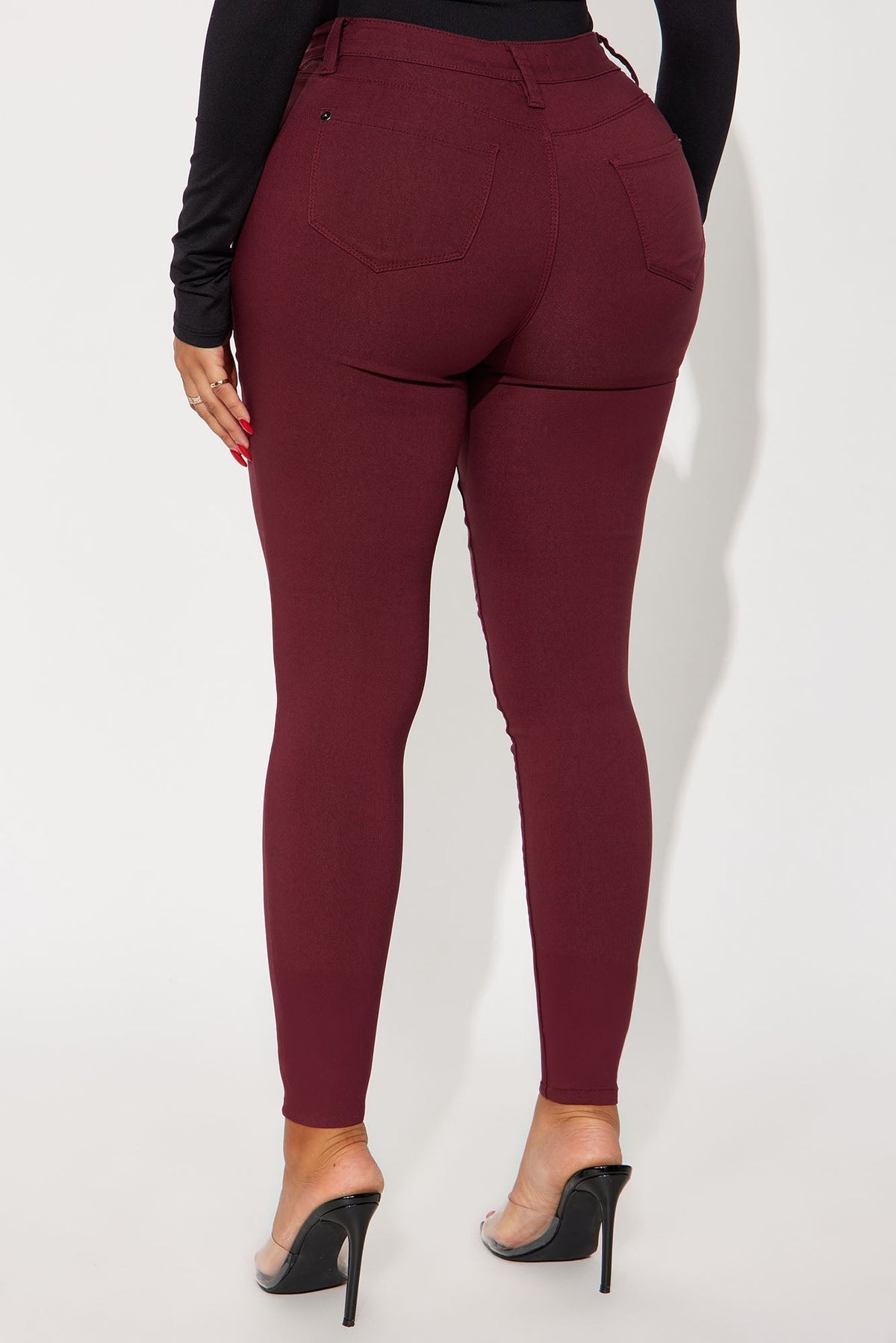 Hyperstretch Skinny Pants - Wine
