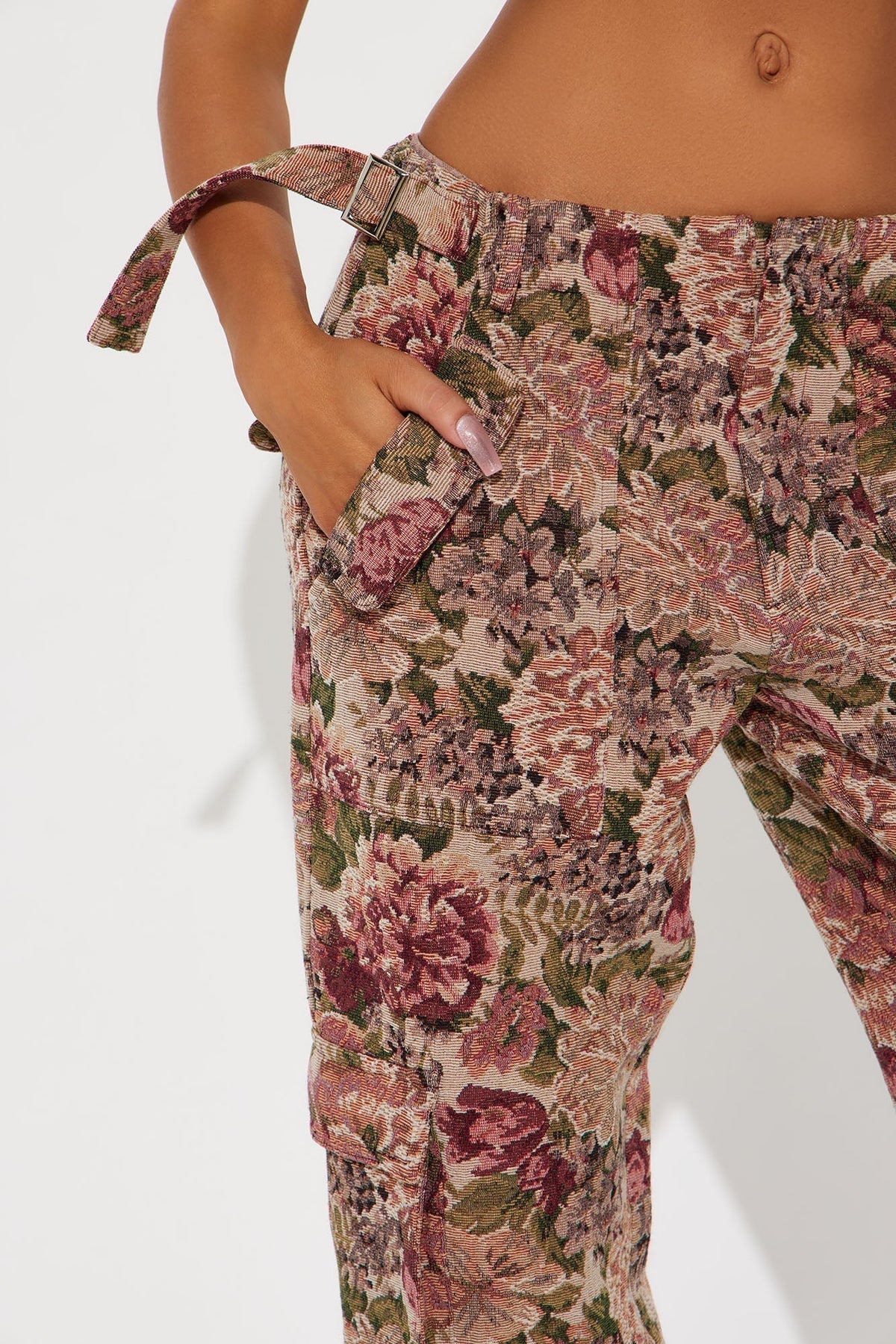 Expensive Taste Jacquard Cargo Pant - Mauve/combo